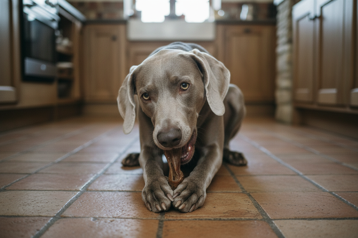 Bucăți de bully stick 100g, cadru lifestyle
