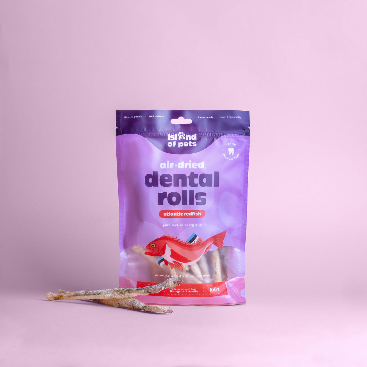 Rulouri dentare din piele de sebastă 100g