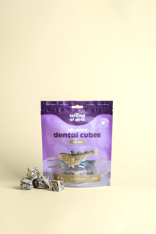 Cuburi dentare din piele de cod 100g