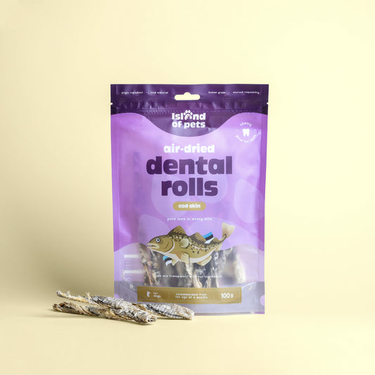 Rulouri dentare din piele de cod 100g