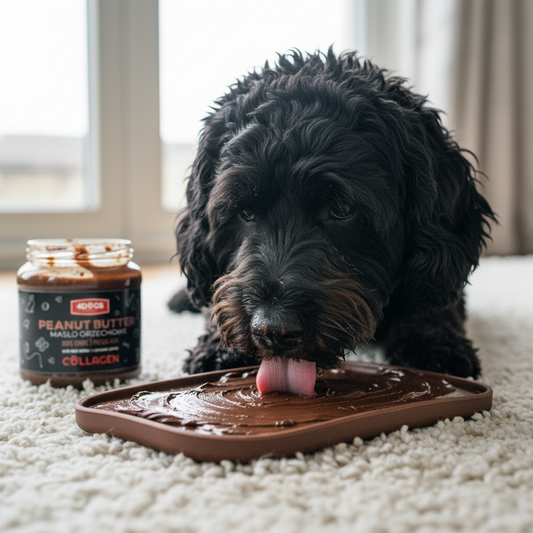 Unt de arahide DogChoc cu corn de cerb, cadru lifestyle