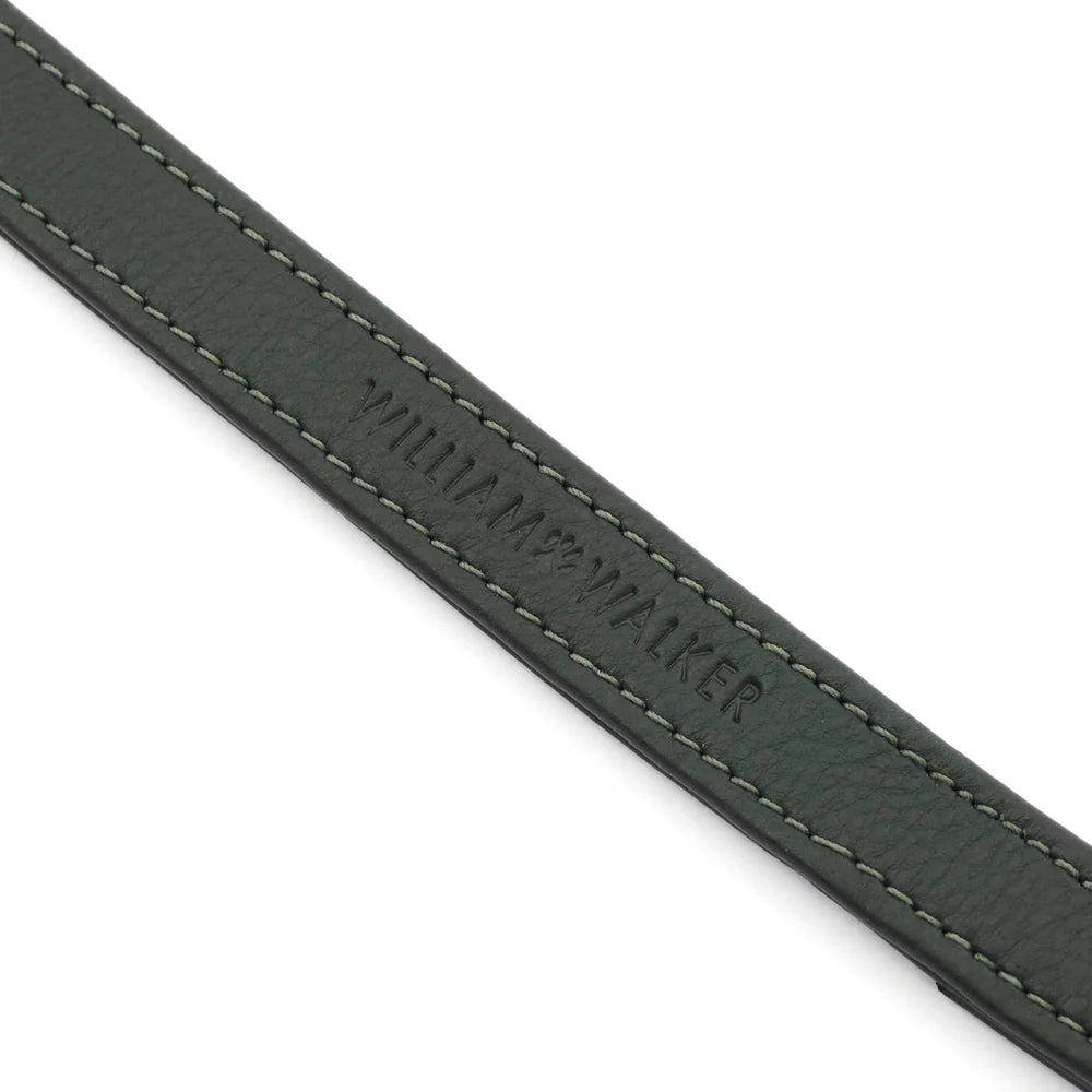 Lesă din piele Plain — Dark Moss