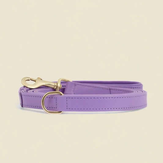 Lesă din piele Plain — Lavender